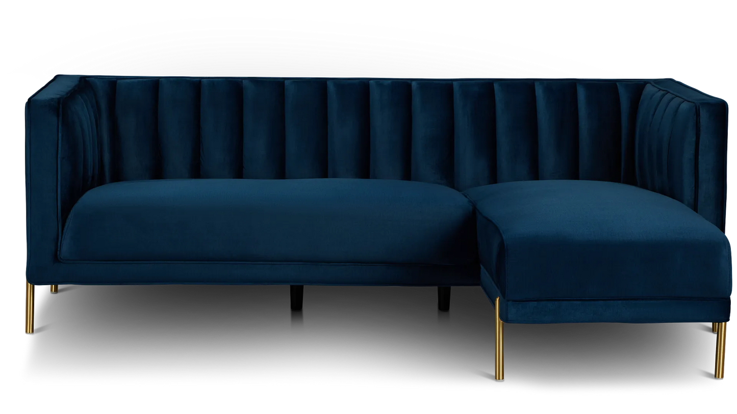 Canapé en velours Bleu foncé