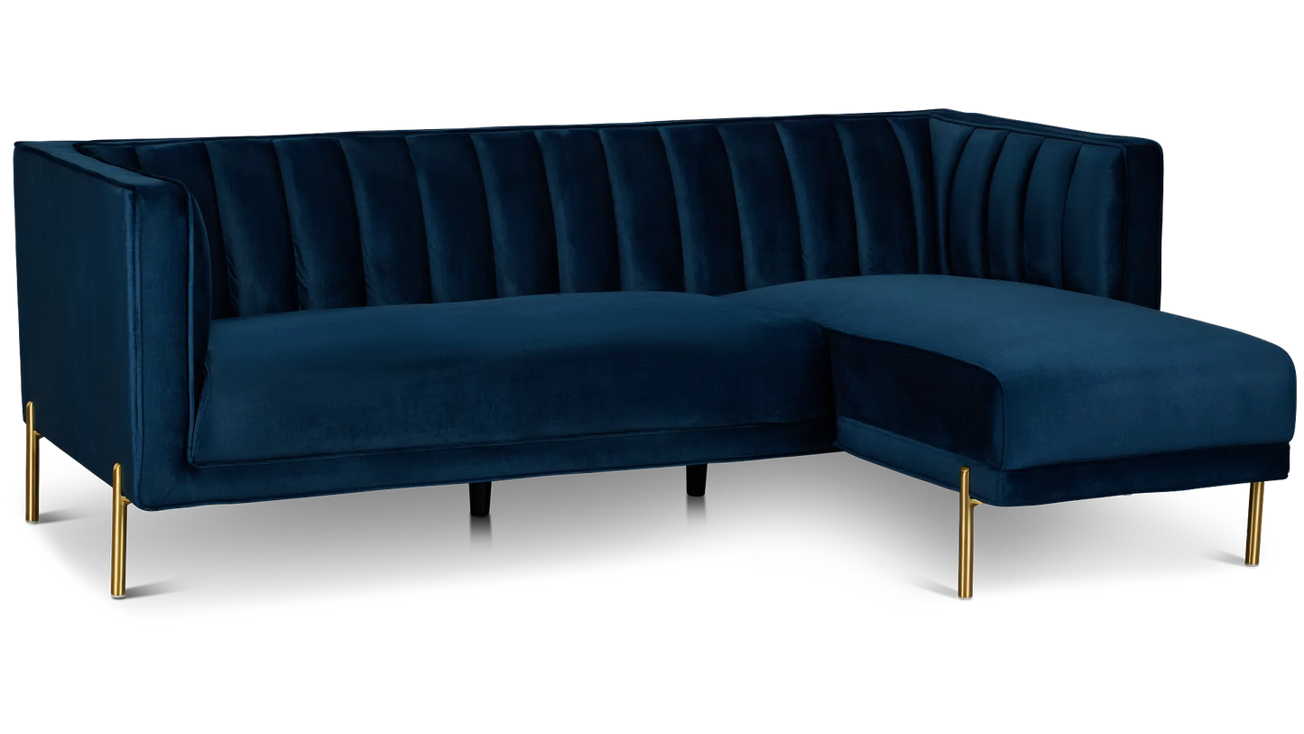 Canapé en velours Bleu foncé