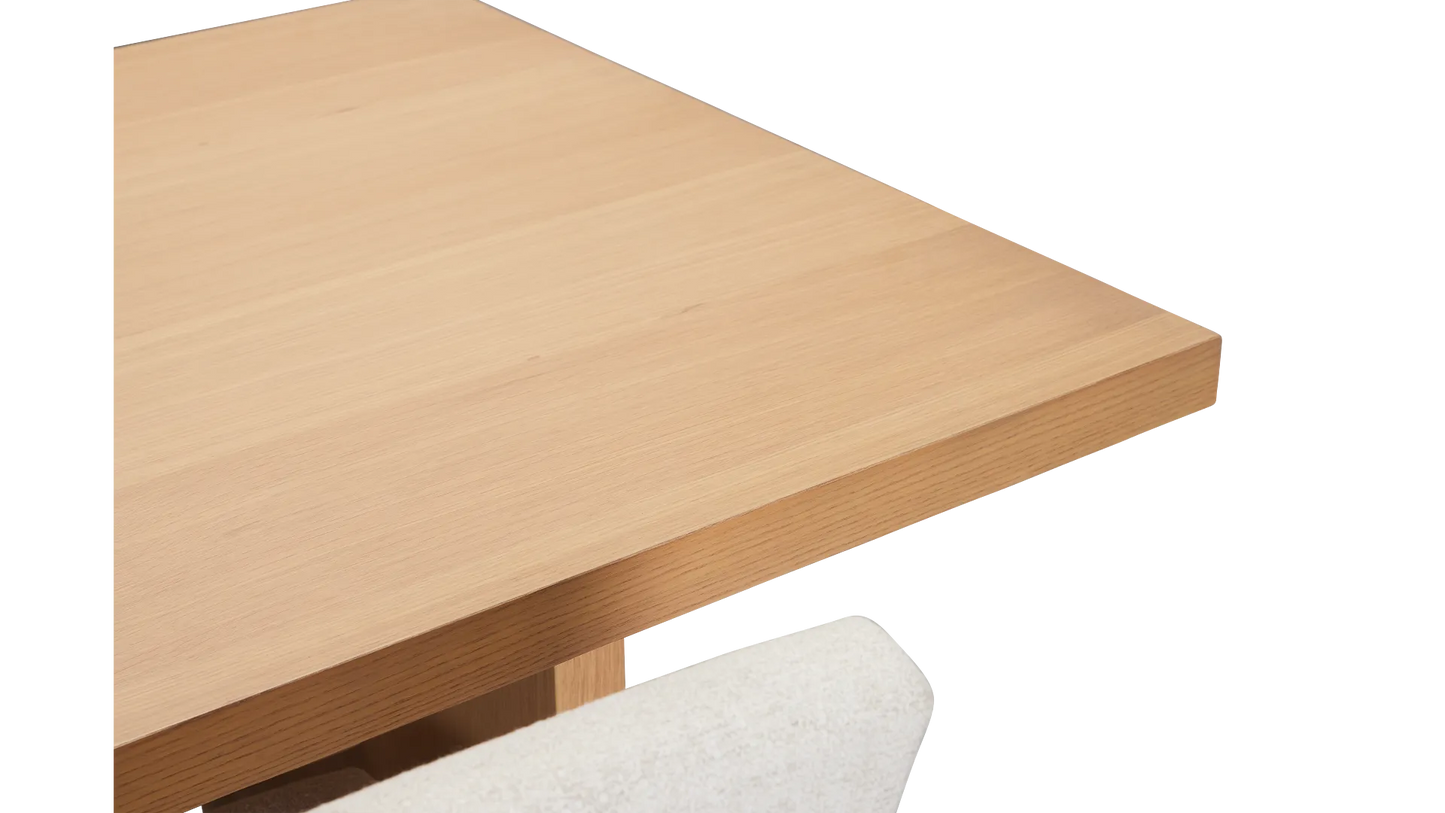 Table rectangulaire à tréteaux Park Ridge Light Tone et 4 chaises rembourrées